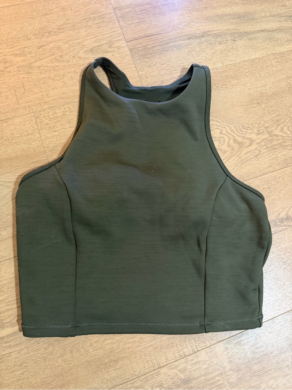all in motion Olive Green Racerback cropped work out athletic top size small - Picture 2 of 3